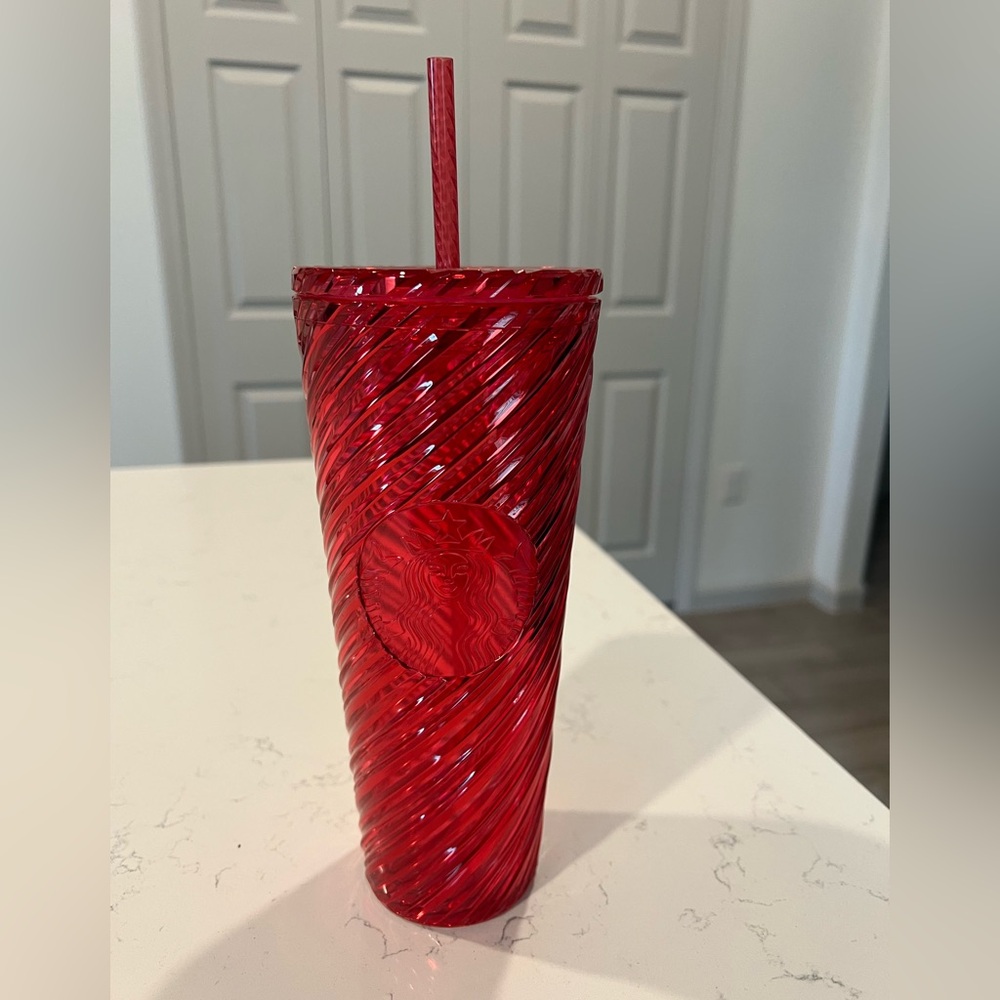 Starbucks Red Tumbler with Straw